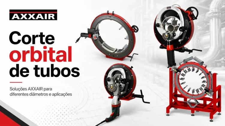 Corte orbital de tubos com soluções AXXAIR